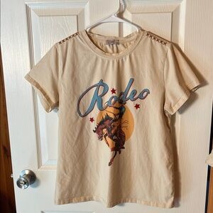 Rodeo John Moon Texas t-shirt- Cream